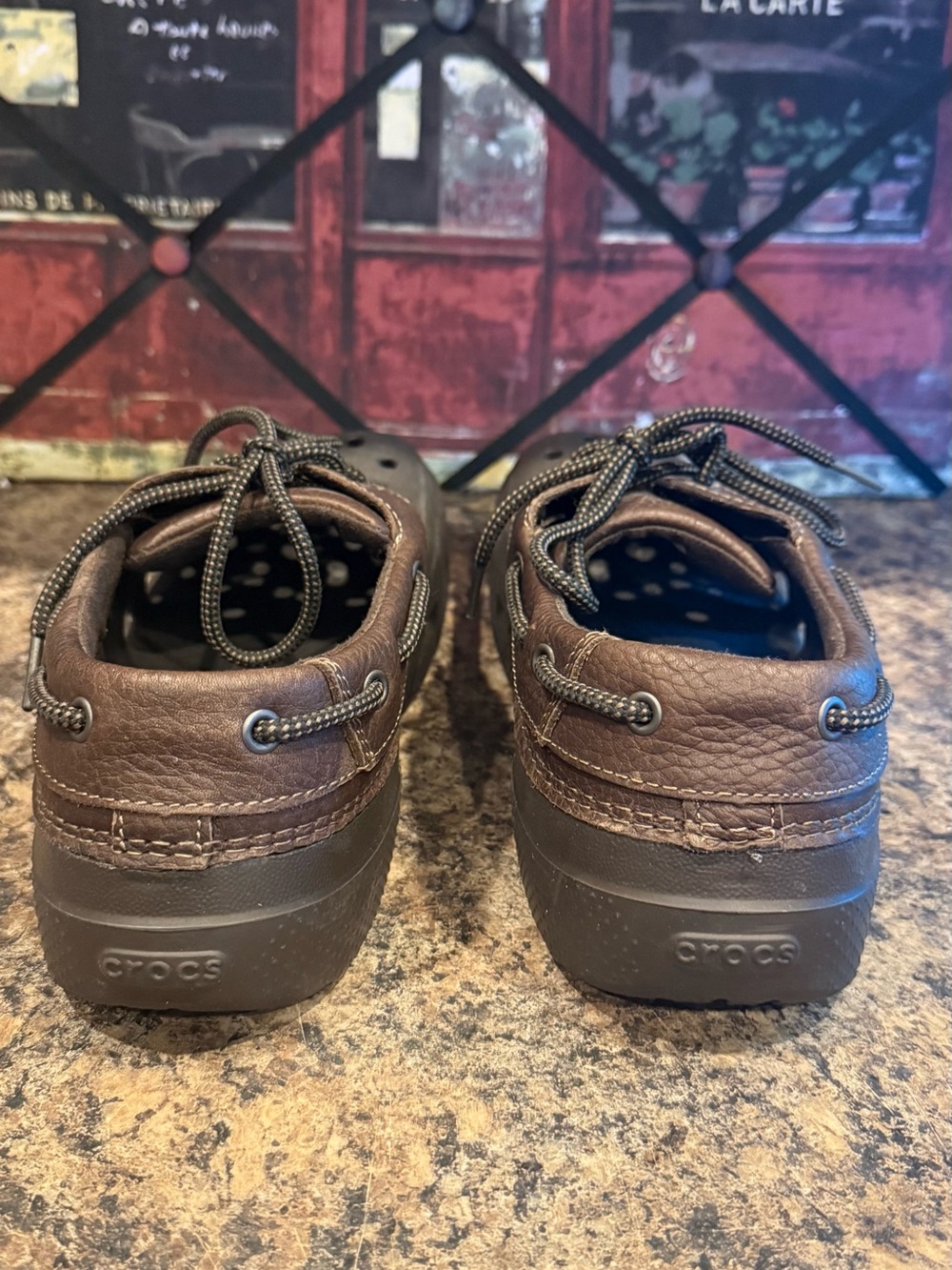 Crocs Islander Men's Casual Brown Slip-On Lace Deck Shoes. Size 11. - Picture 3 of 5
